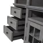 Heartland Left Pier Entertainment Stands Antique White w/ Tobacco Tops 13