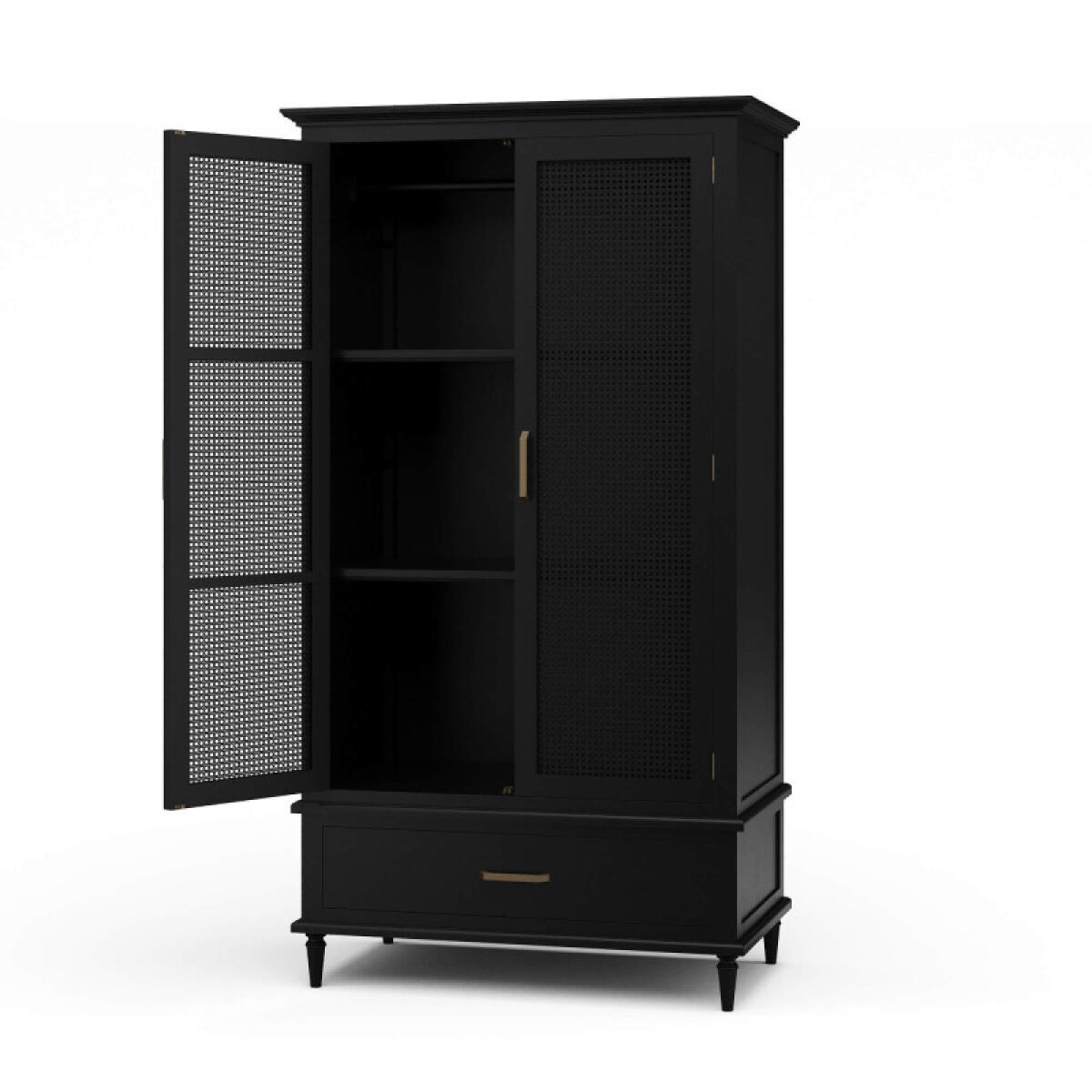 da33ace8a4570693cd8f49a037dd19bc Jamison Wardrobe W/ Rattan Door - Image 1