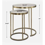 Aragon Nesting Tables, S/2, White - Image 9