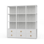 Cohan Open Cabinet W/ 6 Drawers W/ Rattan