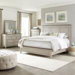 King Panel Bed, Dresser & Mirror, Chest