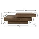 Rustic Planes Coffee Table Cocktail & Coffee Tables Brown 21