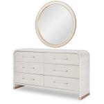 Round Mirror Bedroom Mirrors Cream 12