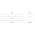 Renoir Rattan X Bench - Image 3