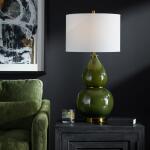 Gourd Table Lamp, Green Lighting Green 14
