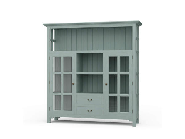 Aries Kitchen Cupboard 2 Drawer Dining Storage Blue