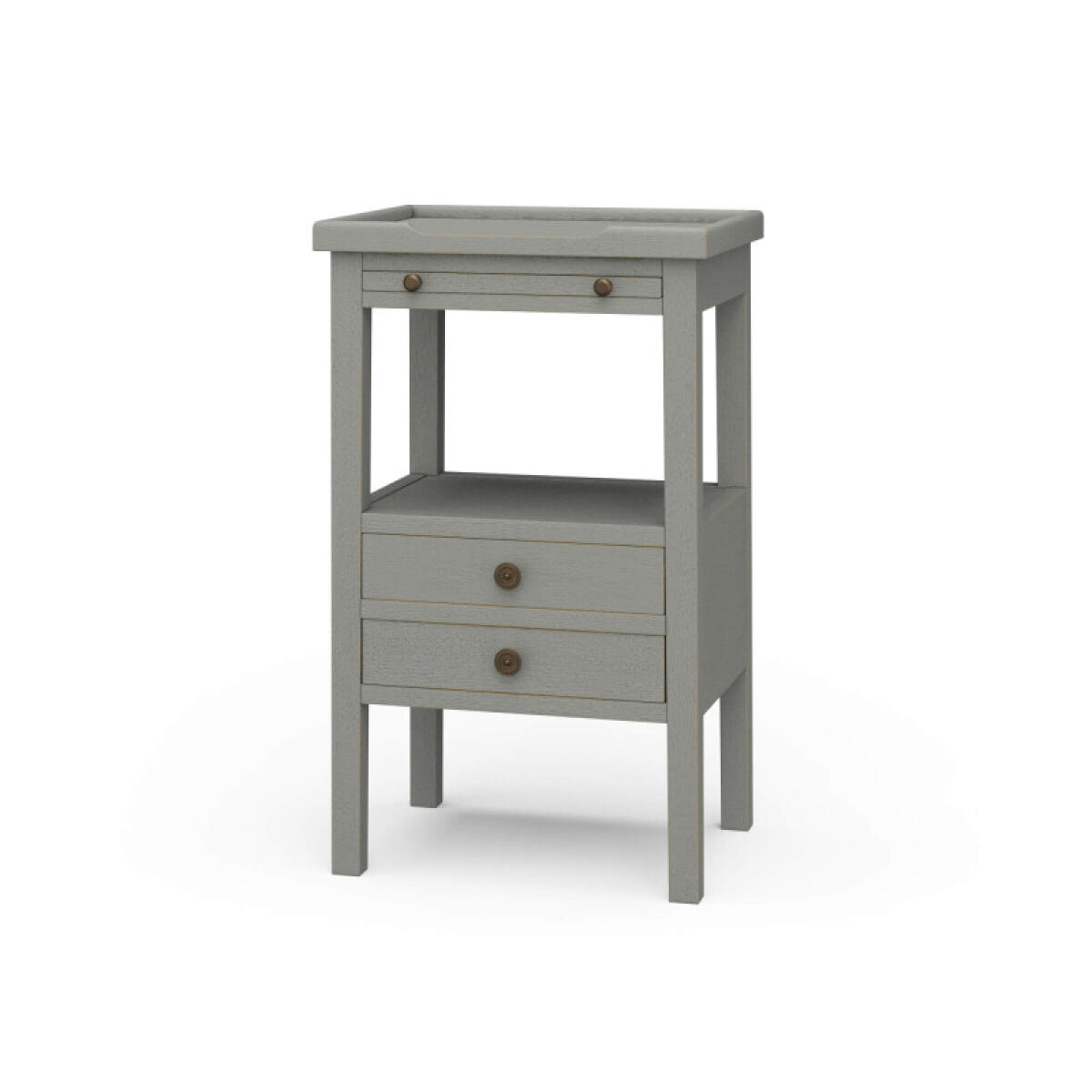 db7859b7212540bec76d524ab438f5a6 Eton 2 Drawer Side Table W/ Pull Out Shelf - Image 1