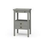 Eton 2 Drawer Side Table W/ Pull Out Shelf