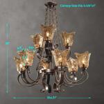 Vetraio, 9 Lt Chandelier Lighting Bronze / Brown 9