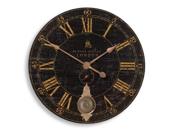 Bond Street 30″ Wall Clock Clocks Black