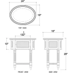 Montego Side Table W/ Rattan Door - Image 8