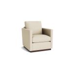 Myles Leather Thin Track Arm Swivel Chair - Image 3