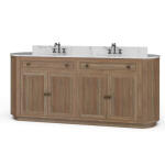 Kraton Oval Double Vanity W/ Sink & Marble Top
