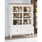 Display Cabinet Dining Storage Amber And Cotton 14