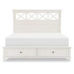 TY4421 XXX's and OOO's BR Complete Panel Bed W Storage Footboard King 6/6 - Image 2