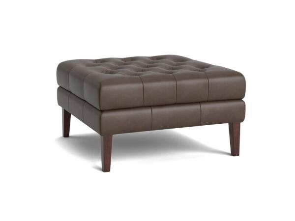 Danbury Leather Ottoman Ottomans & Poufs Bassett Furniture