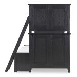 Complete Twin Over Full Bunk Bed Blacksmith Youth Beds Black 11