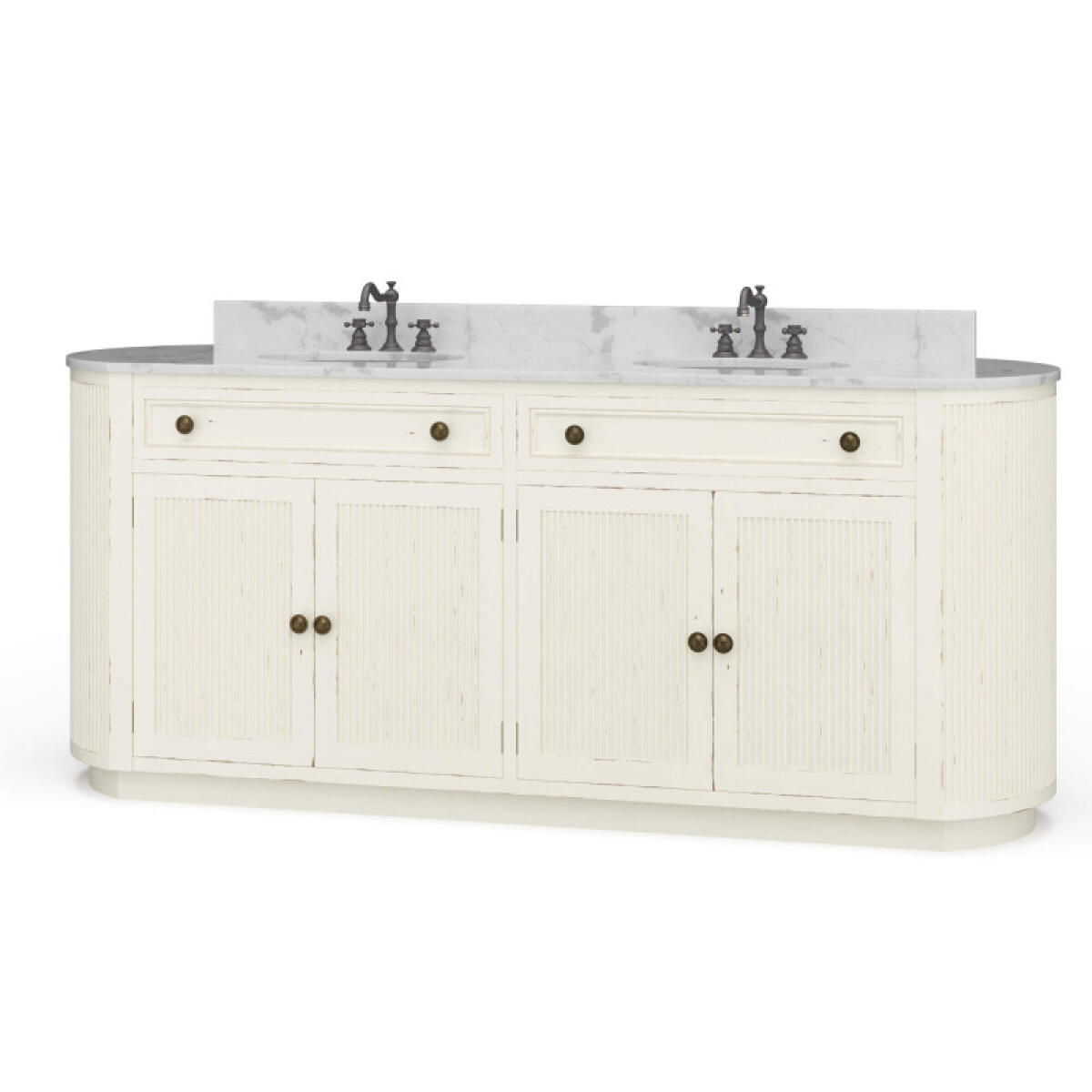 dcf2985cb369e38c2a02a1dfeb1dfc59 Kraton Oval Double Vanity W/ Sink & Marble Top - Image 1
