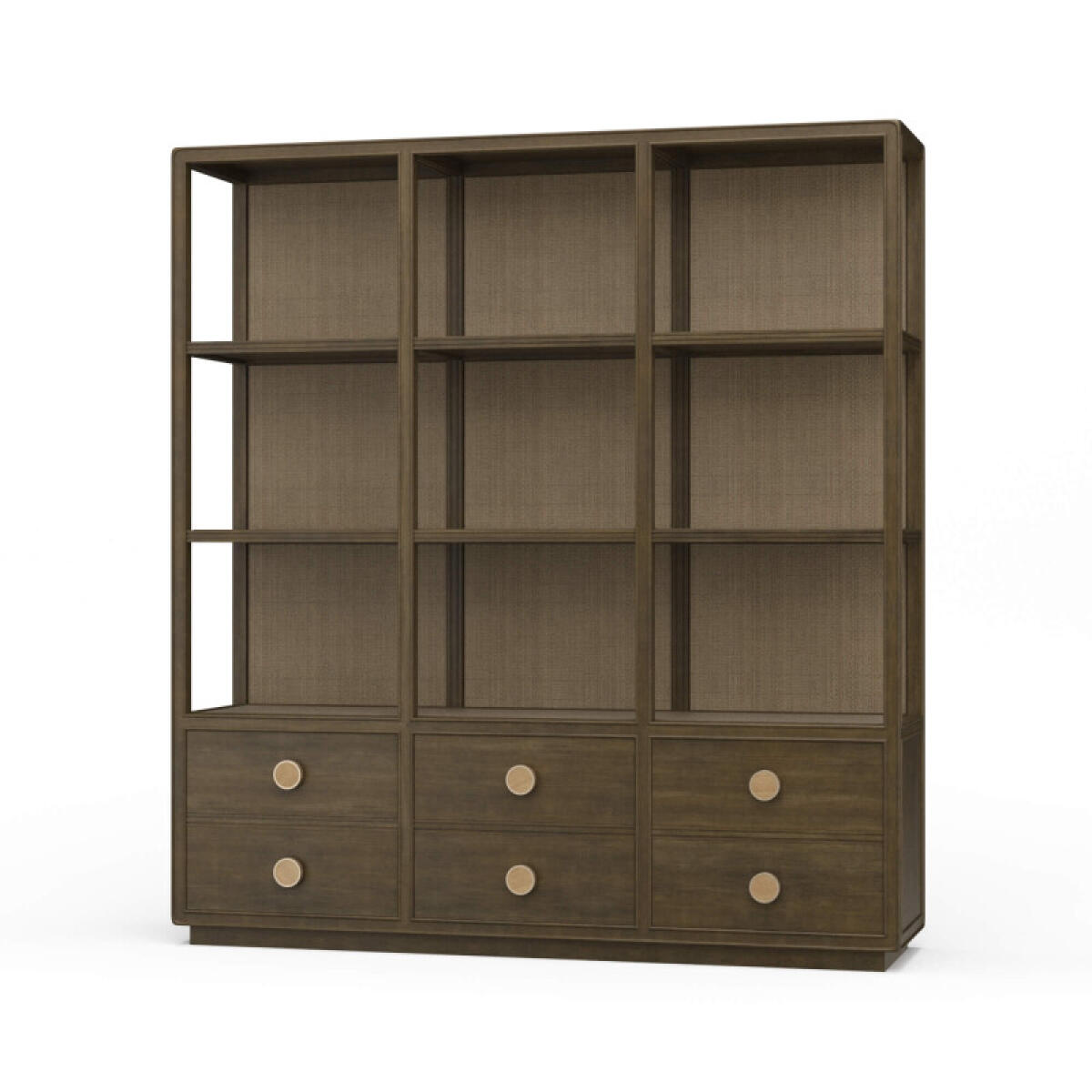 dd0b81da082885d7b55b44de8e9297d4 Cohan Open Cabinet W/ 6 Drawers W/ Rattan - Image 1