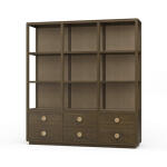 Cohan Open Cabinet W/ 6 Drawers W/ Rattan