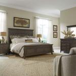 King California Panel Bed, Dresser & Mirror, Night Stand