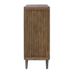 Pinstripe 2 Door Cabinet Dining Storage Brown 13