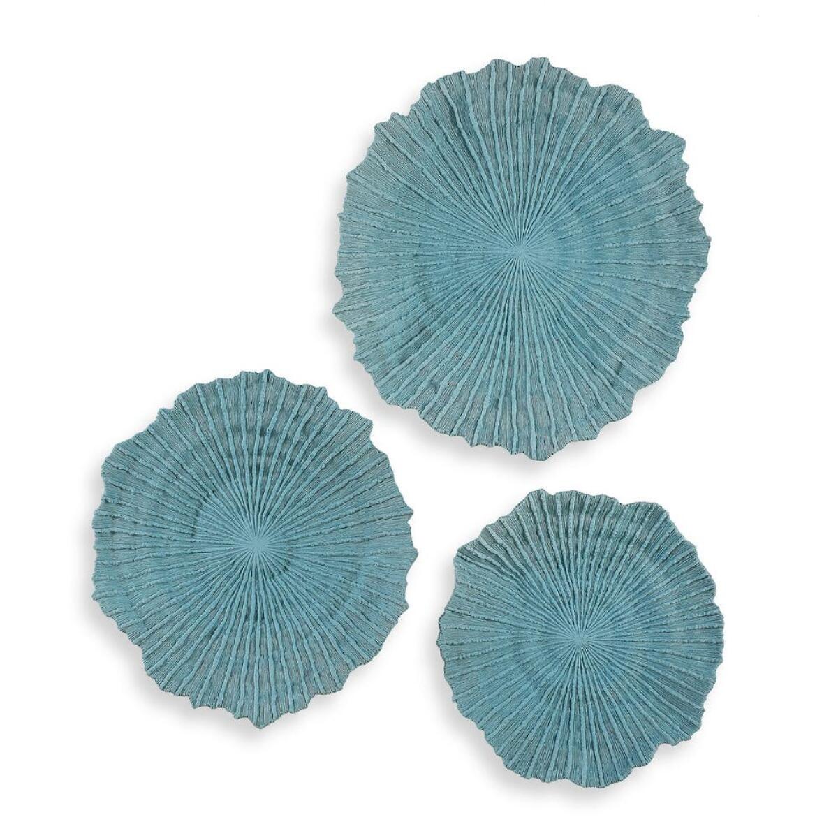 dd438b3d8aaecbfdd322bc650870ce20 Ocean Gems Wall Decor, Blue, S/3 - Image 1