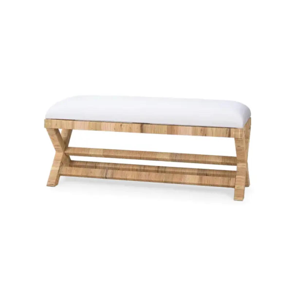 dd53b9383986972625964d402c4a4a8e Renoir Rattan X Bench Medium - Image 1