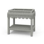 Scallop Rattan Side Table W/ Tray Chairside Tables Bramble 24
