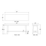 Rustic Reclaimed Teak Bench - Image 6