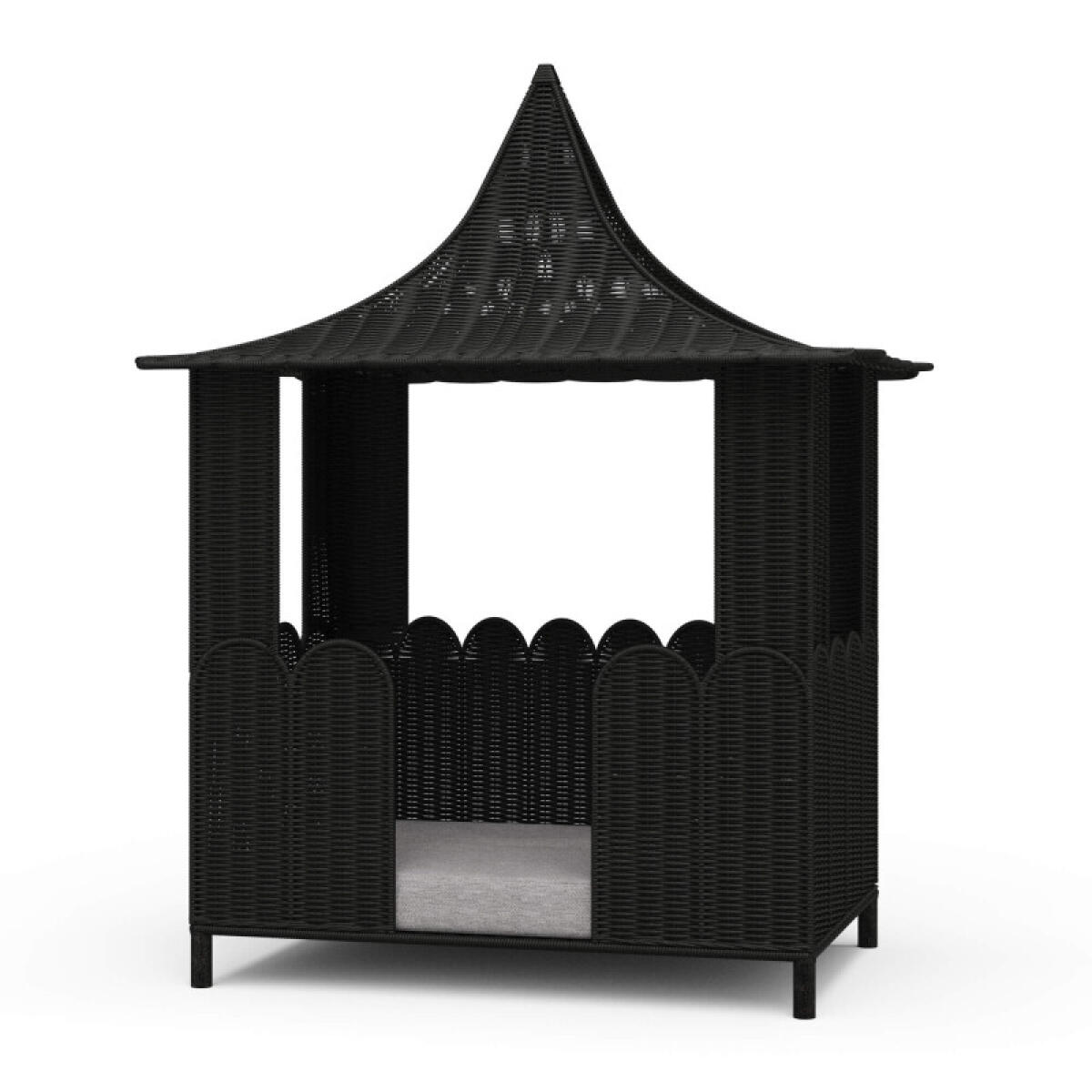 ddba29817741144a7c4aa89ddcca7635 Scalloped Rattan Dog Bed - Image 1