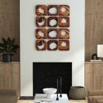 Adlai Wood Wall Decor, S/6 Wall Decor Brown 11