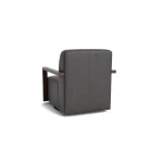 Creswell Leather Wood Arm Swivel Chair Chairs Bassett Furniture 11