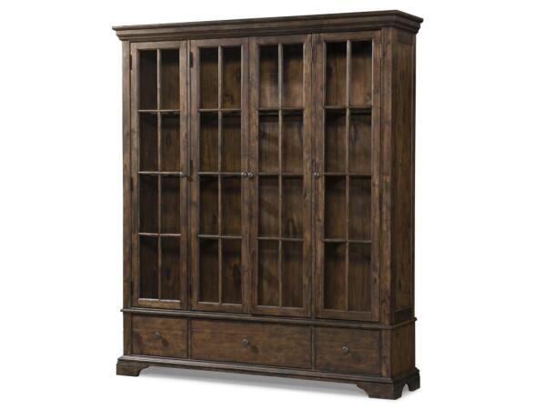 Complete Monticello Display China Cabinet Office Storage Brown