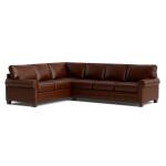 Carolina Leather L-Shaped Roll Arm Sectional