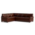 Carolina Leather L-Shaped Roll Arm Sectional