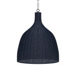 Hampton Rattan Pendant Large Lighting Blue 16