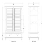 Sawyer Wardrobe W/ Shutter Door - Image 3