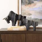 Regal Bull Sculptures, S/2 - Image 5