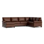 Carolina Leather Roll Arm U-Shaped Sectional Sectionals Bassett Furniture 7