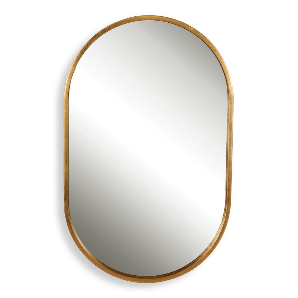 deecd4a59644d740b2893bd8bc209b52 Varina Oval Mirror, Gold - Image 1