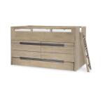 Complete Captains Bed 33 Weathered Oak Finish - Image 16