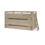 2800 District LK Complete Captains Bed 33 Weathered Oak Finish - Image 15