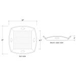 Homestead 4 Handle Serving Tray Square - Image 3