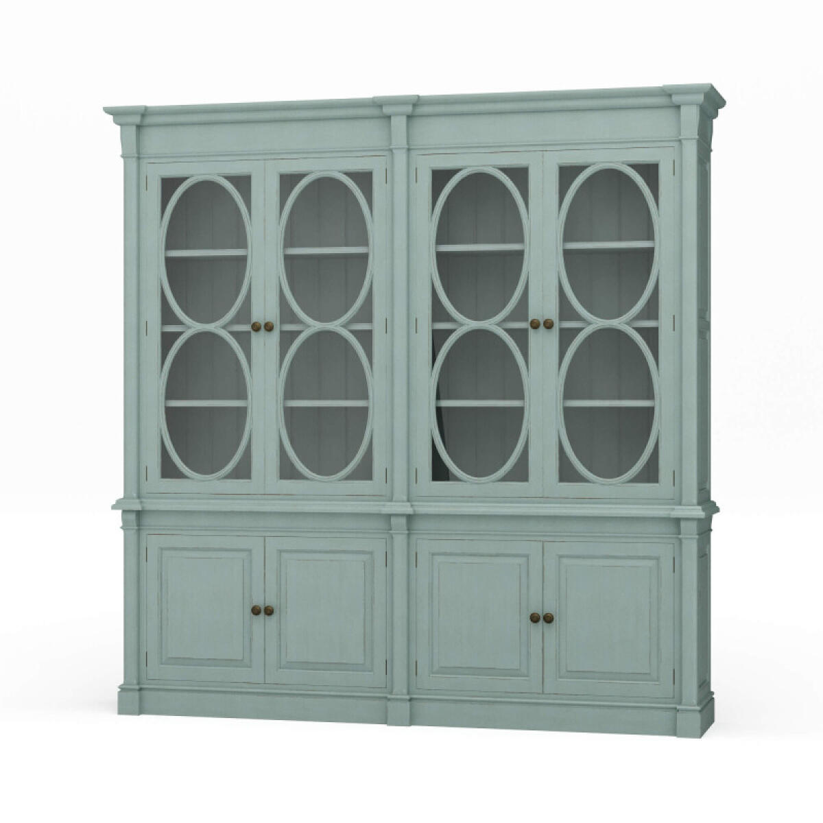 df3a754f3b9f5bfca1bd3ec23a330ddf Fiona 2 Piece Display Cabinet W/ Glass Shelves - Image 1