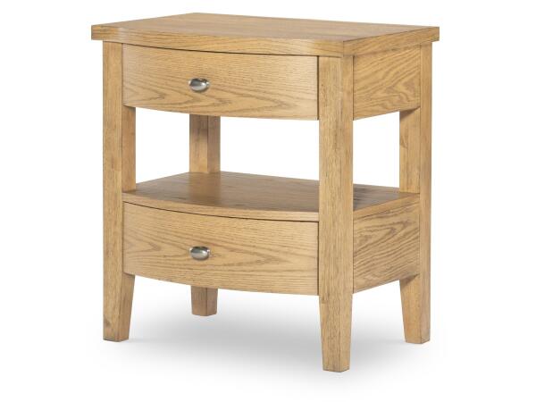 Open Ns 2 Drw Natural Hickory Youth Nightstands Brown
