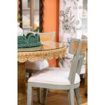 Scalloped Round Bistro Table W/ Tempered Glass Dining Tables Bramble 20