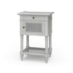 Montego Square End Table W/ Drawer & Rattan Door