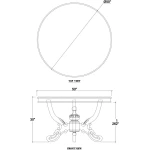 Mandolin Dining Table W/ Solid Hardwood Top - Image 2
