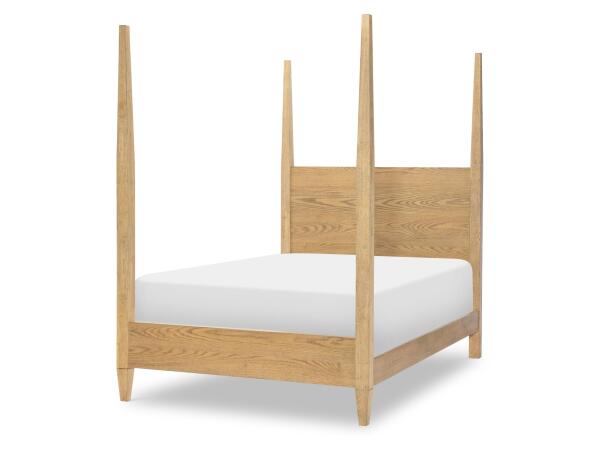 Complete Poster Bed Full 4/6 Natural Hickory Youth Beds Brown